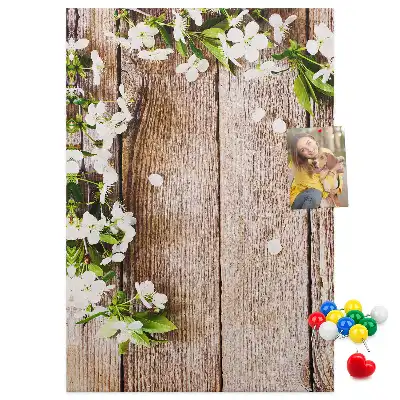 Prikbord Planken met madeliefjespatroon