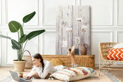 Prikbord van kurk Houten planken
