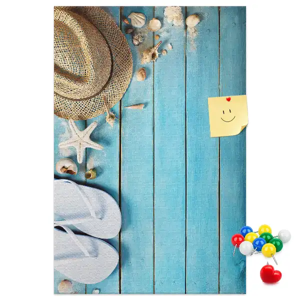 Prikbord Zomerhoed en teenslippers