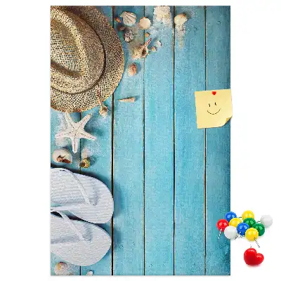 Prikbord Zomerhoed en teenslippers