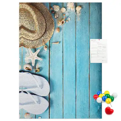 Prikbord Zomerhoed en teenslippers