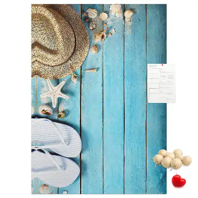 Prikbord Zomerhoed en teenslippers