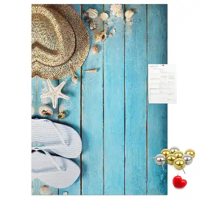 Prikbord Zomerhoed en teenslippers