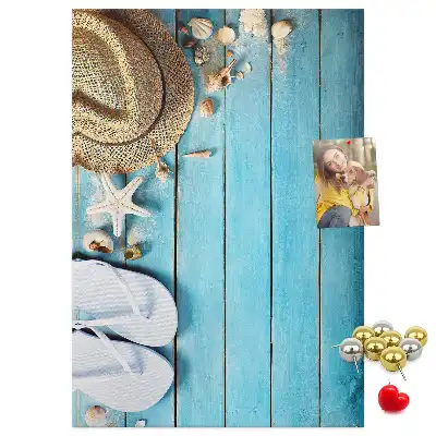 Prikbord Zomerhoed en teenslippers
