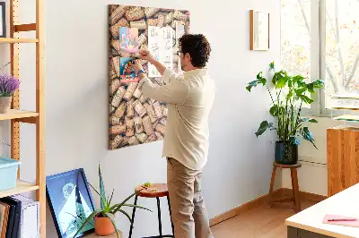 Prikbord van kurk Wijnkurken