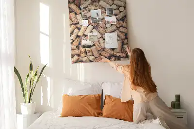 Prikbord van kurk Wijnkurken