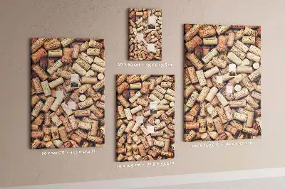 Prikbord van kurk Wijnkurken