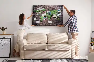 Kurk prikbord Wereldkaart aan de muur
