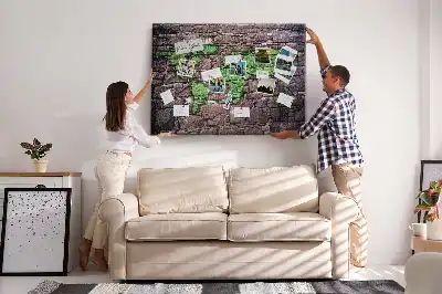 Kurk prikbord Wereldkaart aan de muur