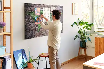Kurk prikbord Wereldkaart aan de muur