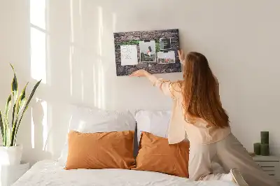 Kurk prikbord Wereldkaart aan de muur