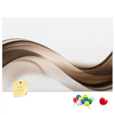 Memobord van kurk met abstract lijnontwerp
