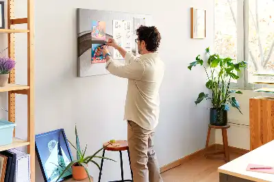 Memobord van kurk Abstractie lijn