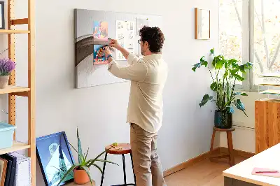 Memobord van kurk Abstractie lijn