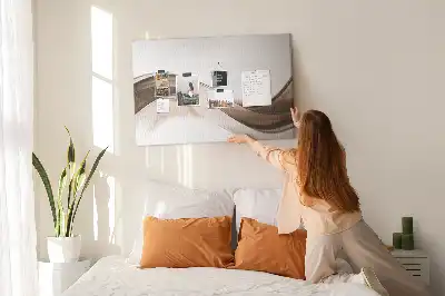 Memobord van kurk Abstractie lijn