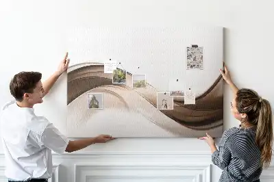 Memobord van kurk Abstractie lijn
