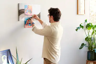Memobord van kurk Abstractie lijn