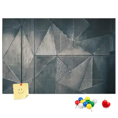 Abstract memobord van kurk met metalen elementen