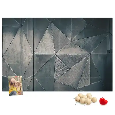 Memobord van kurk Metalen abstractie