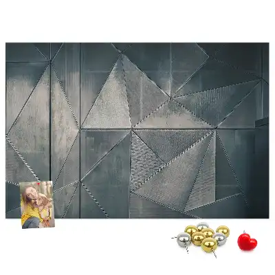 Memobord van kurk Metalen abstractie