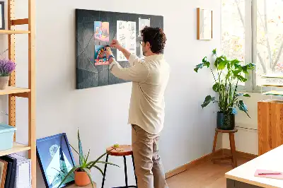 Memobord van kurk Metalen abstractie