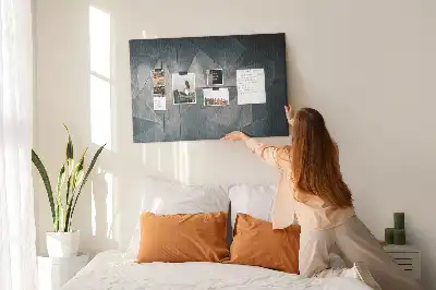 Memobord van kurk Metalen abstractie