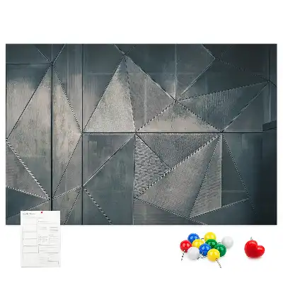 Memobord van kurk Metalen abstractie