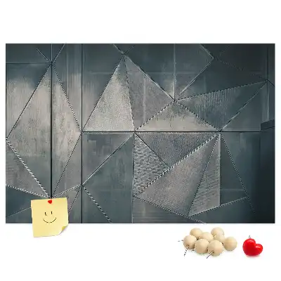 Memobord van kurk Metalen abstractie