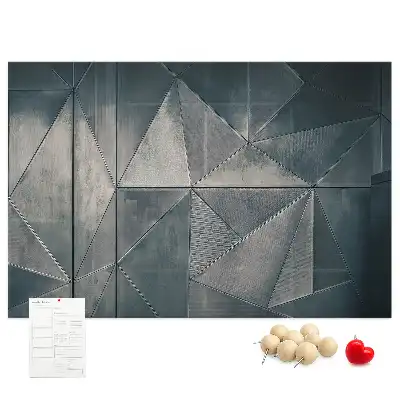 Memobord van kurk Metalen abstractie