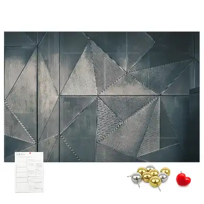 Memobord van kurk Metalen abstractie