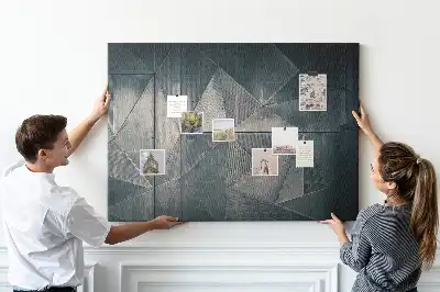 Memobord van kurk Metalen abstractie