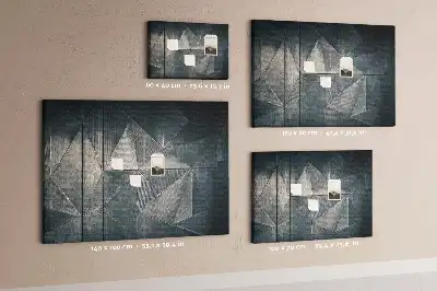 Memobord van kurk Metalen abstractie