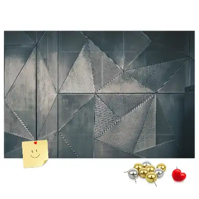 Memobord van kurk Metalen abstractie