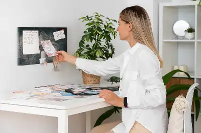 Memobord van kurk Metalen abstractie