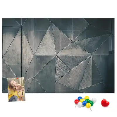 Memobord van kurk Metalen abstractie