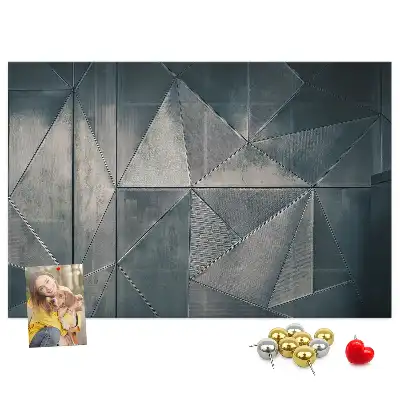 Memobord van kurk Metalen abstractie