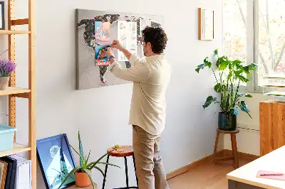 Kurk prikbord Artistieke continentenkaart