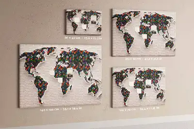 Kurk prikbord Artistieke continentenkaart