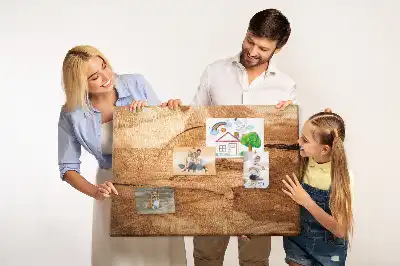 Memobord van kurk houttextuur