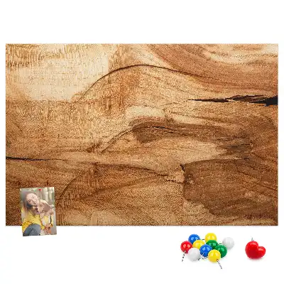 Memobord van kurk houttextuur
