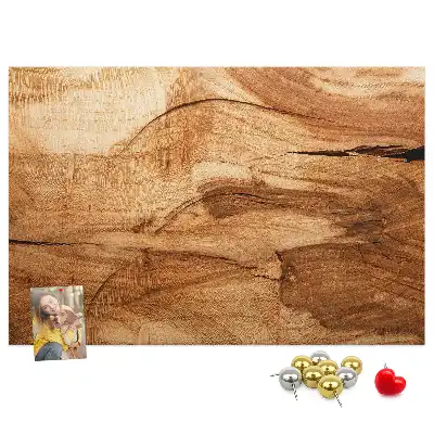 Memobord van kurk houttextuur