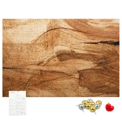 Memobord van kurk houttextuur