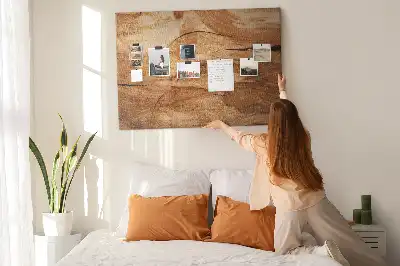 Memobord van kurk houttextuur