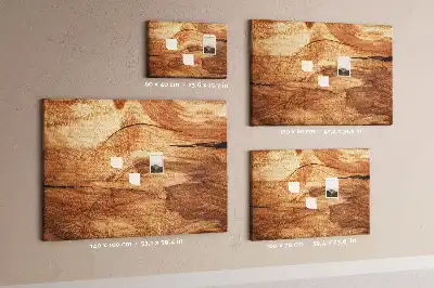 Memobord van kurk houttextuur