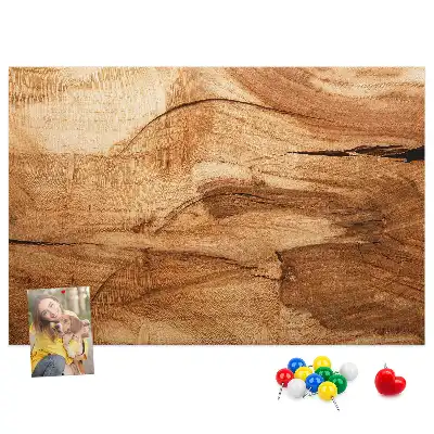 Memobord van kurk houttextuur