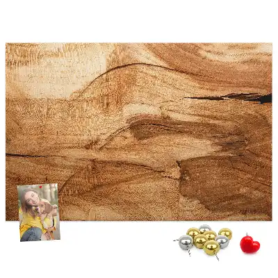 Memobord van kurk houttextuur