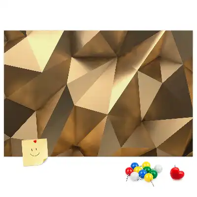 Kurken memobord met driehoekige abstracte structuur