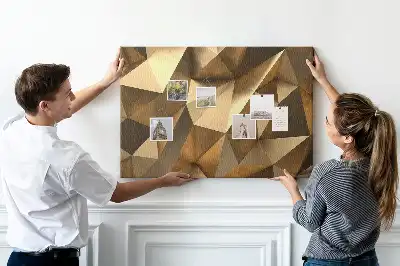 Memobord van kurk Driehoekige abstracte structuur