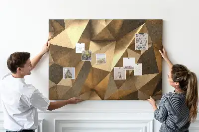 Memobord van kurk Driehoekige abstracte structuur