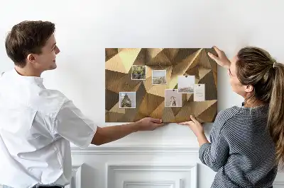 Memobord van kurk Driehoekige abstracte structuur